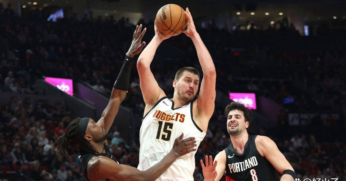 爱游戏体育官网-约基奇领衔丹佛掘金队，豪取54分大胜波特兰开拓者